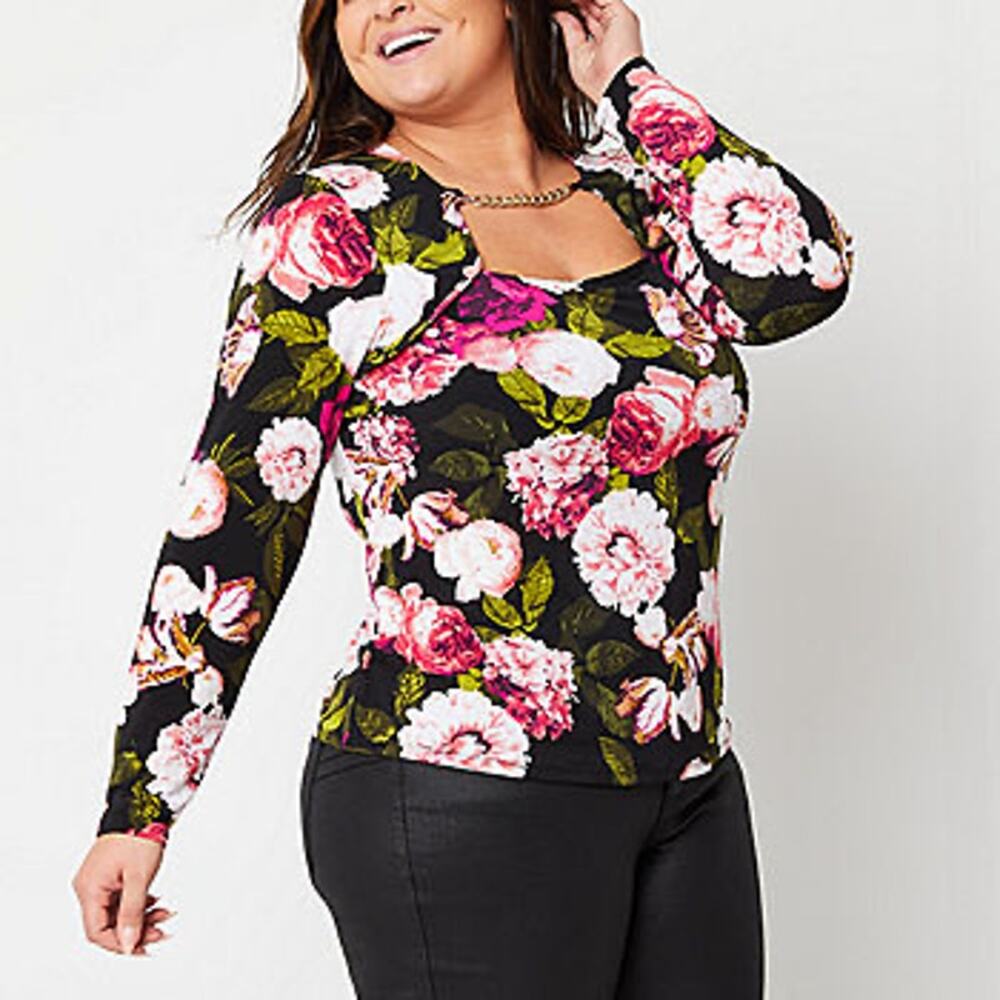 Bold Elements Plus Womens Square Neck Long Sleeve… - image 2